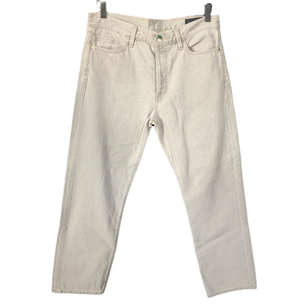 Goldsign Jeans Size 28 NWT Cream Straight Leg High Rise Premium Denim